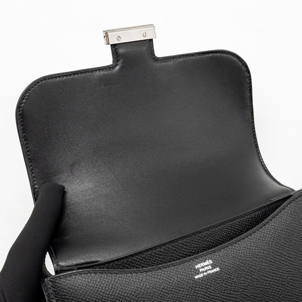 Hermes mini constance epsom black shw
