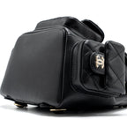 CHANEL 23K TRIPLE POCKET BACKPACK CAVIAR BLACK LGHW (MICROCHIP)