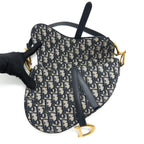 CHRISTIAN DIOR OBLIQUE MEDIUM SADDLE BAG