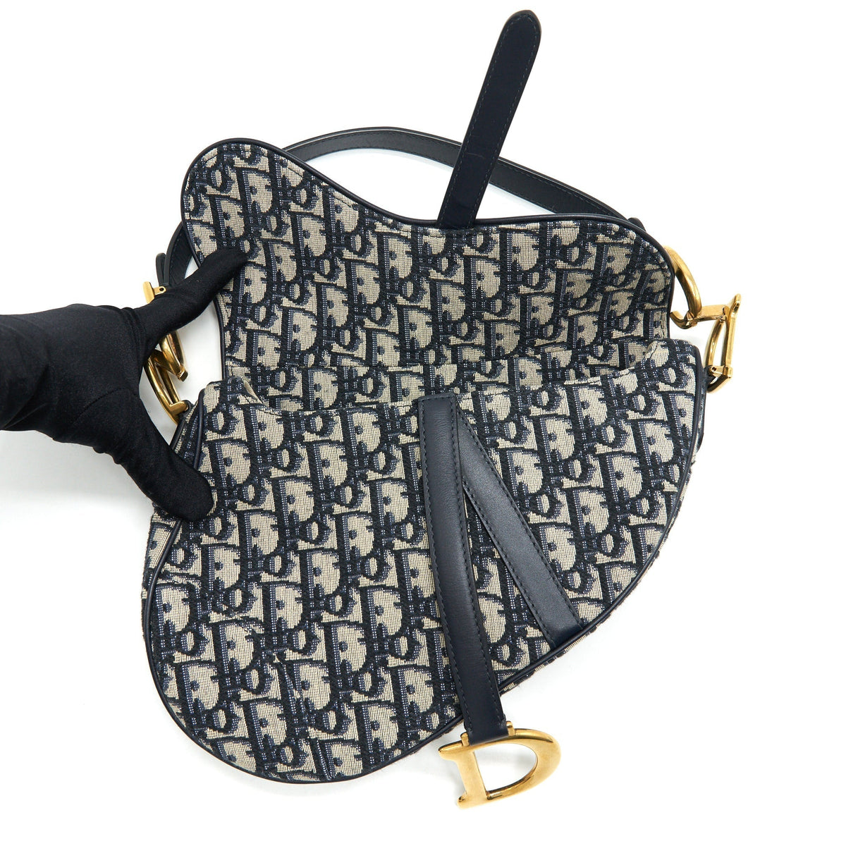 CHRISTIAN DIOR OBLIQUE MEDIUM SADDLE BAG