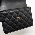 CHANEL 25C QUILTED CC TOP HANDLE MINI BACKPACK CAVIAR BLACK LGHW (MICROCHIP)