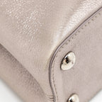 LOUIS VUITTON CAPUCINES BB LEATHER METALLIC SILVER SHW