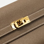 HERMES KELLY COMPACT WALLET EPSOM ETOUPE GHW