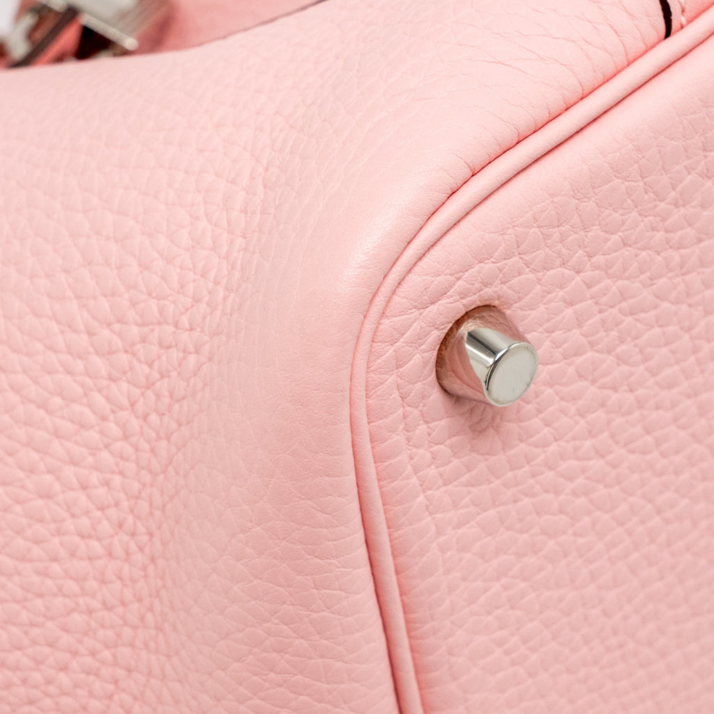 Hermes picotin 18 lock bag clemence 3Q rose sakura SHW