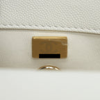 CHANEL SMALL COCO HANDLE CAVIAR WHITE LGHW (MICROCHIP)