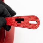 Hermes Lindy 26 clemence rouge Casaque GHW