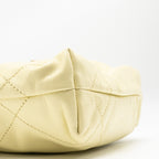 Chanel Mini 22 Bag Shiny Calfskin Light Yellow GHW (Microchip)