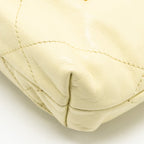 Chanel Mini 22 Bag Shiny Calfskin Light Yellow GHW (Microchip)