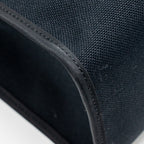 HERMES HERBAG 31 ZIP BAG CANVAS / HUNTER LEATHER BLACK SHW