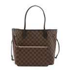 LOUIS VUITTON NEVERFULL MM DAMIER EBENE CANVAS / ROSE BALLERINE