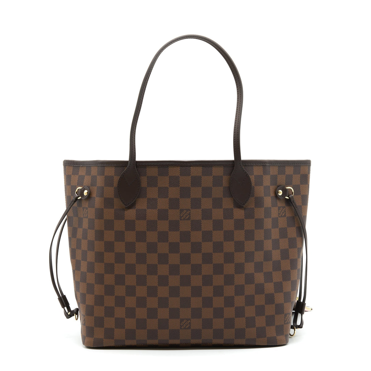 LOUIS VUITTON NEVERFULL MM DAMIER EBENE CANVAS / ROSE BALLERINE