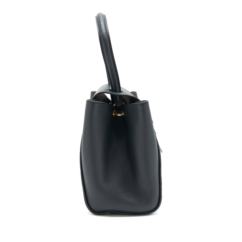 LOUIS VUITTON BLACK MONOGRAM EMPREINTE TROCADERO HANDBAG GHW