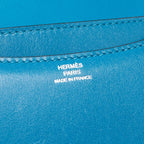 Hermes Mini Constance Tadelakt leather Blue Izmir SHW