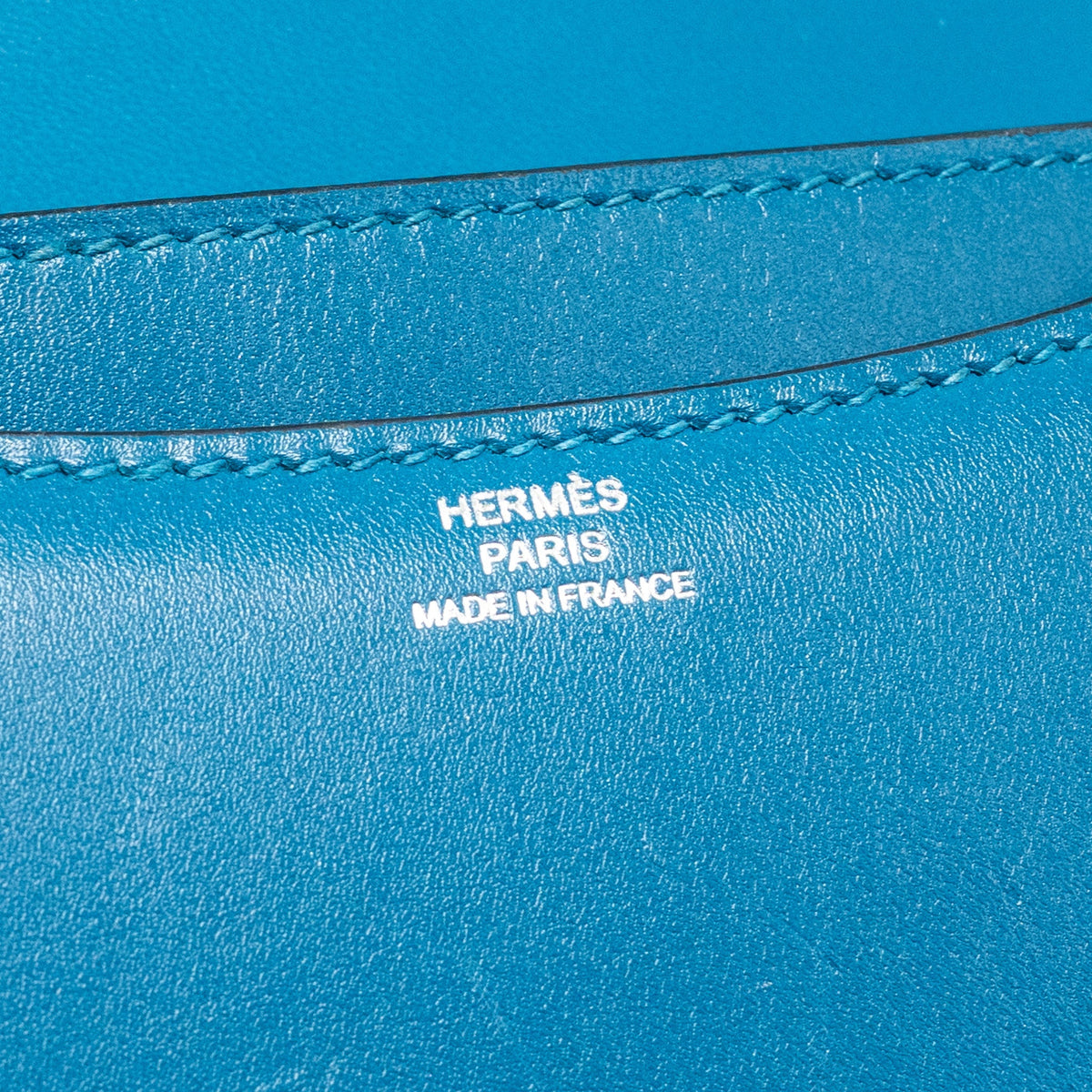 Hermes Mini Constance Tadelakt leather Blue Izmir SHW