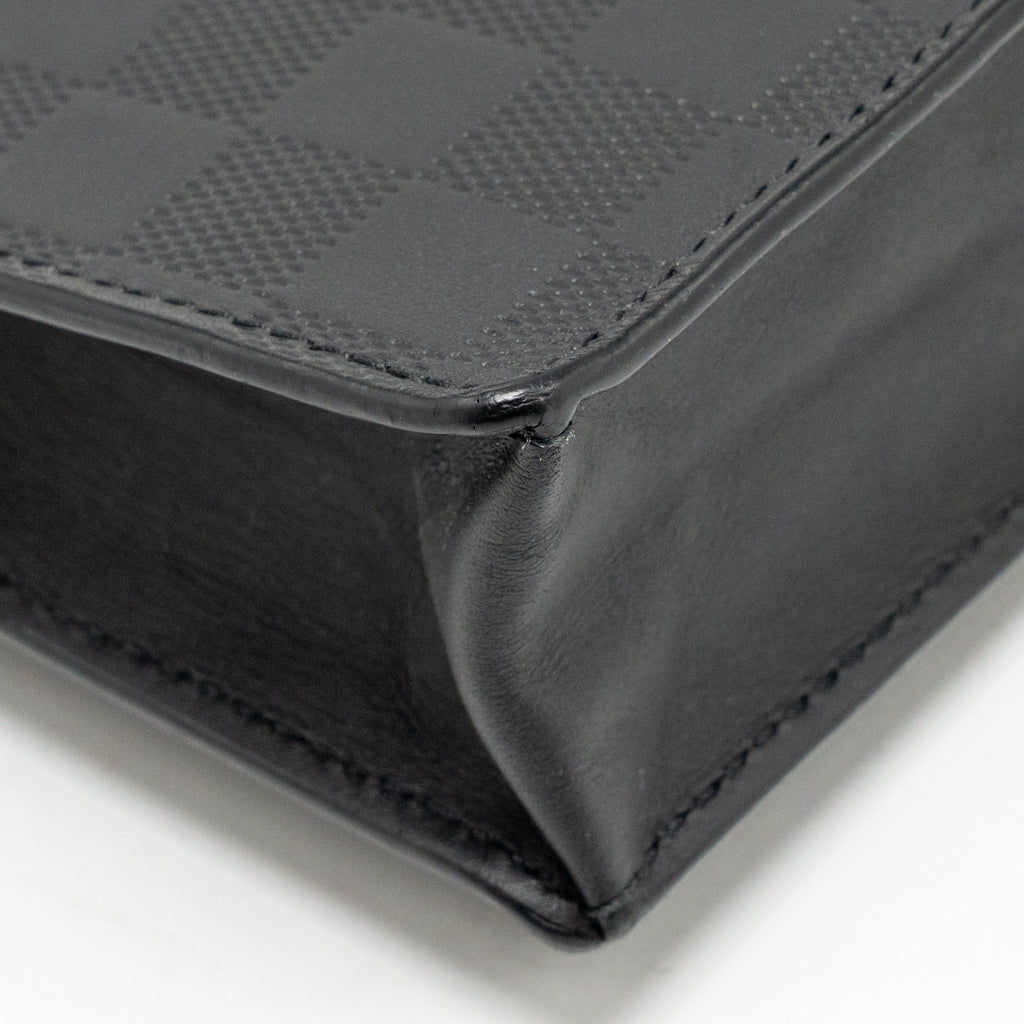 Louis Vuitton infini stand pouch/clutch damier canvas black SHW