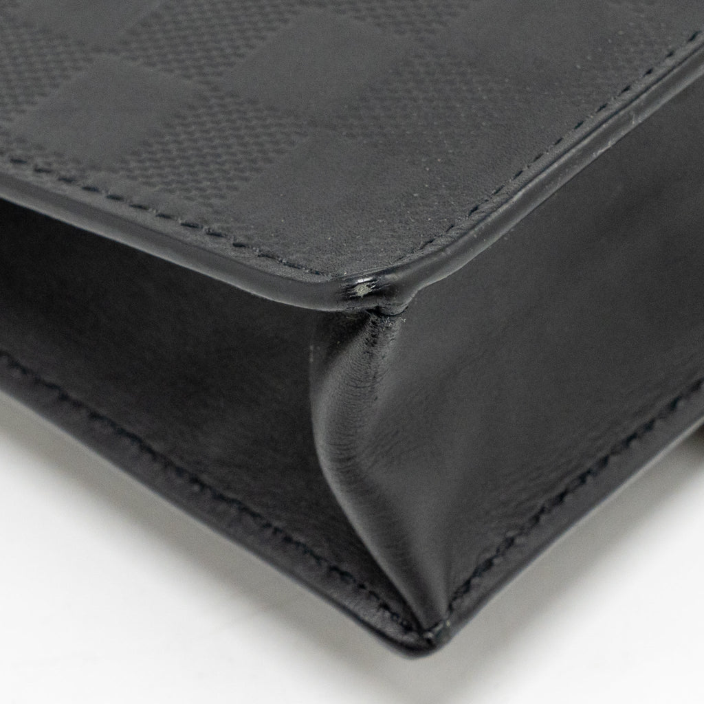 Louis Vuitton infini stand pouch/clutch damier canvas black SHW