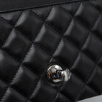 CHANEL MINI RECTANGULAR FLAP BAG LAMBSKIN BLACK SHW  (MICROCHIP)