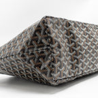 GOYARD SAINT LOUIS PM TOTE GOYARDINE CANVAS/CALFSKIN BLACK SHW