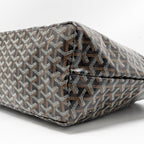 GOYARD SAINT LOUIS PM TOTE GOYARDINE CANVAS/CALFSKIN BLACK SHW