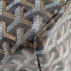 GOYARD SAINT LOUIS PM TOTE GOYARDINE CANVAS/CALFSKIN BLACK SHW