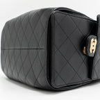 CHANEL 25 SMALL HANDBAG GRAINED CALFSKIN BLACK GHW (MICROCHIP)