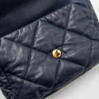 CHANEL LARGE 19 BAG 30CM LAMBSKIN NAVY MULTICOLOUR HARDWARE