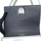 DIOR MEDIUM DIORMA BAG IN METALLIC SILVER SHW