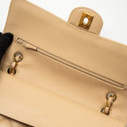 CHANEL MEDIUM CLASSIC DOUBLE FLAP BAG CAVIAR BEIGE GHW