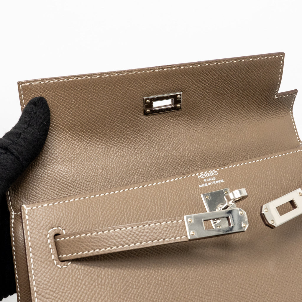 Hermes Kelly 25 Epsom Etoupe SHW
