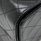 CHANEL 25 SMALL HANDBAG GRAINED CALFSKIN BLACK GHW (MICROCHIP)