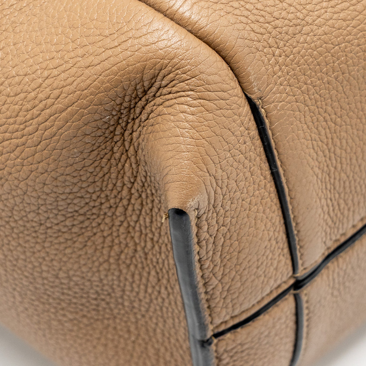 LOEWE FLAMENCO KNOT TOTE BAG GRAINED CALFSKIN BROWN/BLACK SHW