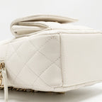 Chanel 24C Mini Backpack Caviar White LGHW (Microchip)