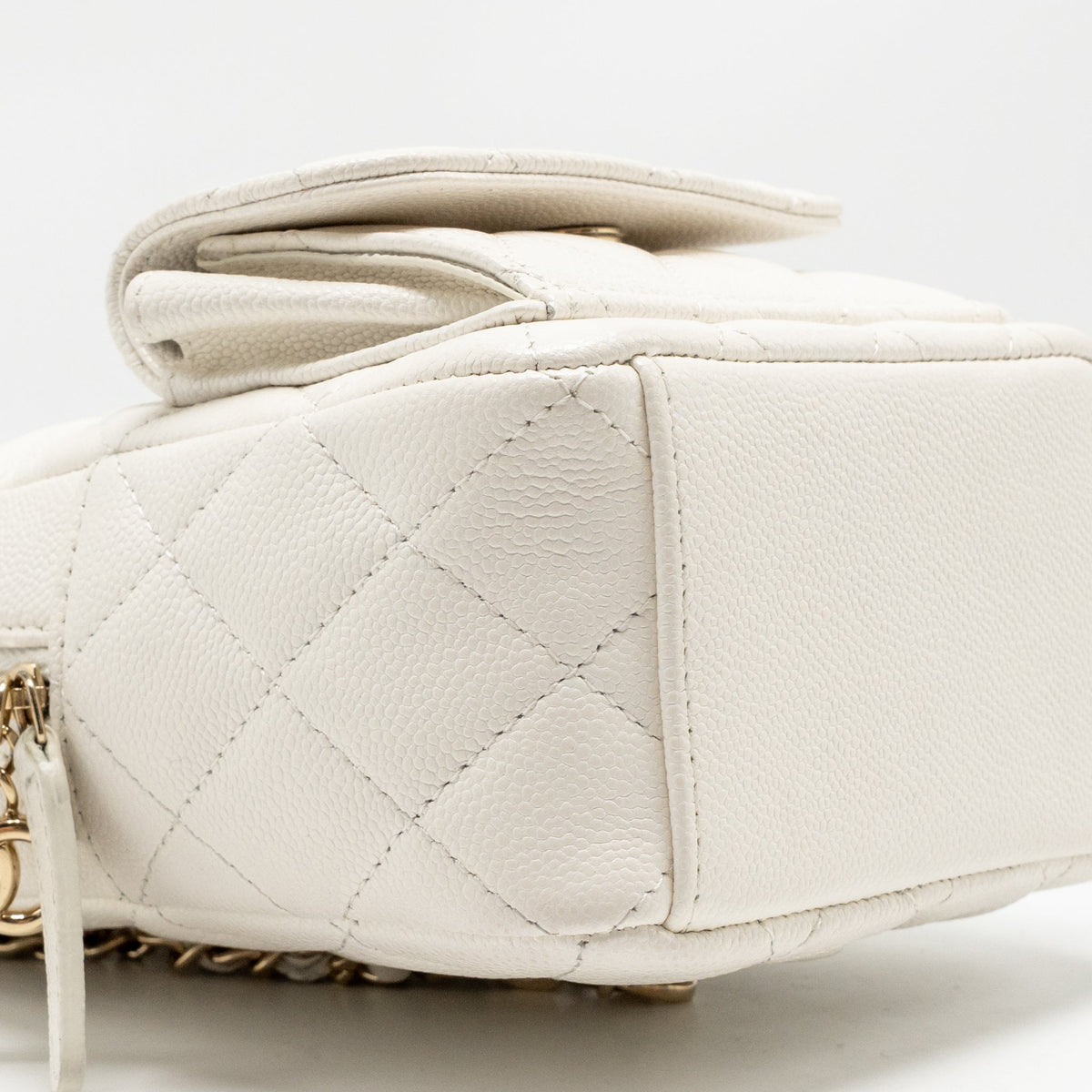Chanel 24C Mini Backpack Caviar White LGHW (Microchip)