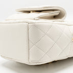 Chanel 24C Mini Backpack Caviar White LGHW (Microchip)