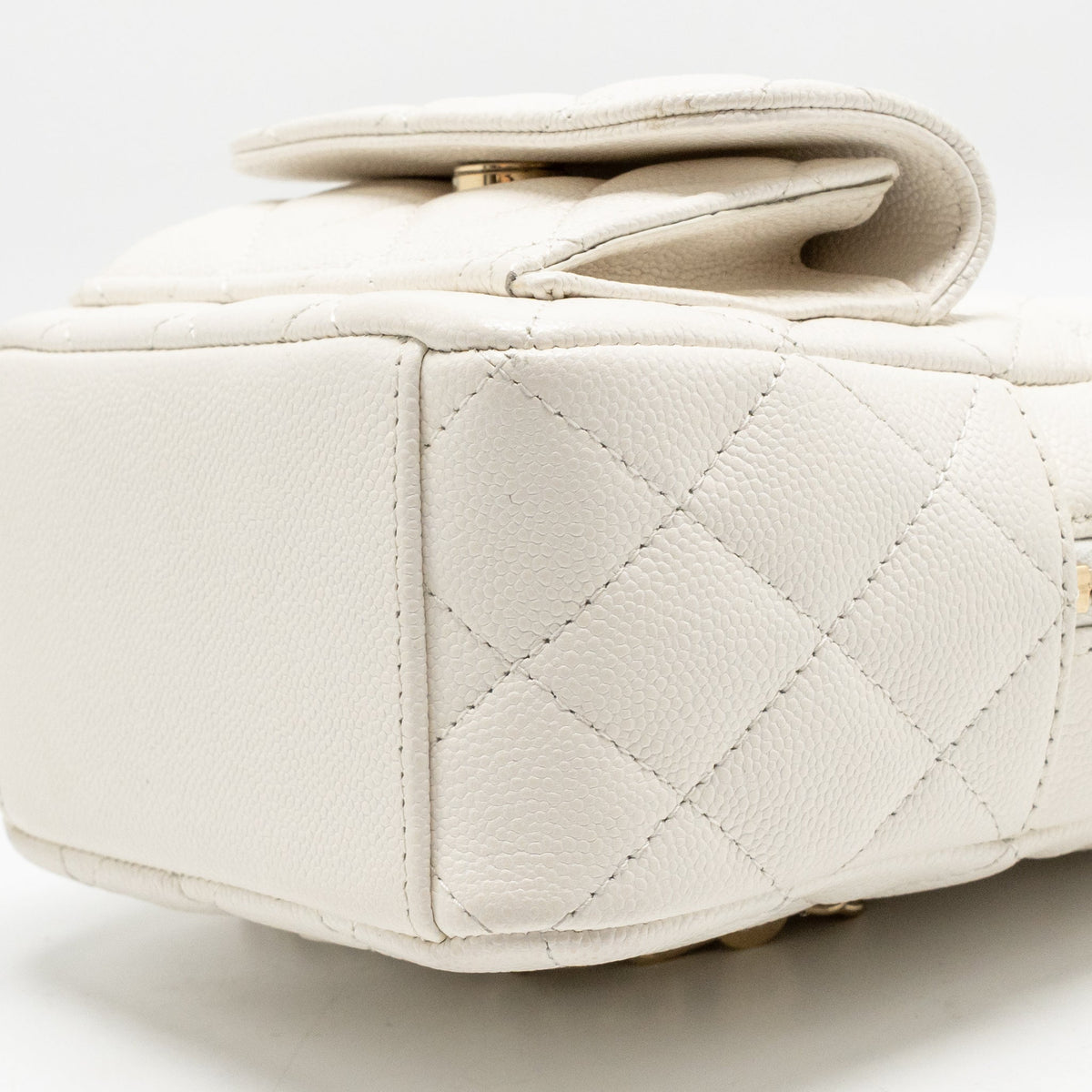 Chanel 24C Mini Backpack Caviar White LGHW (Microchip)