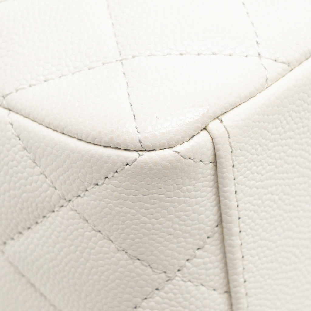 Chanel 24C Mini Backpack Caviar White LGHW (Microchip)