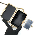 CHANEL 22S SMALL CLIC FLAP VANITY WITH CHAIN LAMBSKIN BLACK LGHW