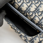 DIOR SMALL DIOR BOBBY BAG OBLIQUE JACQUARD BLUE/MULTICOLOUR GHW