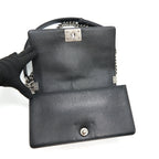 CHANEL MEDIUM BOY CHANEL BAG CAVIAR BLACK RUTHENIUM HARDWARE
