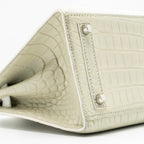 Hermes Birkin 20 Faubourg Snow Matt Alligator / Togo / Epsom/ Swift beton SHW