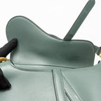 DIOR MEDIUM SADDLE BAG CALFSKIN DARK GREEN GHW