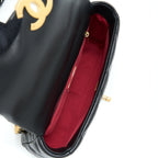CHANEL SMALL 19 BAG LAMBSKIN BLACK MULTICOLOUR HARDWARE (MICROCHIP)