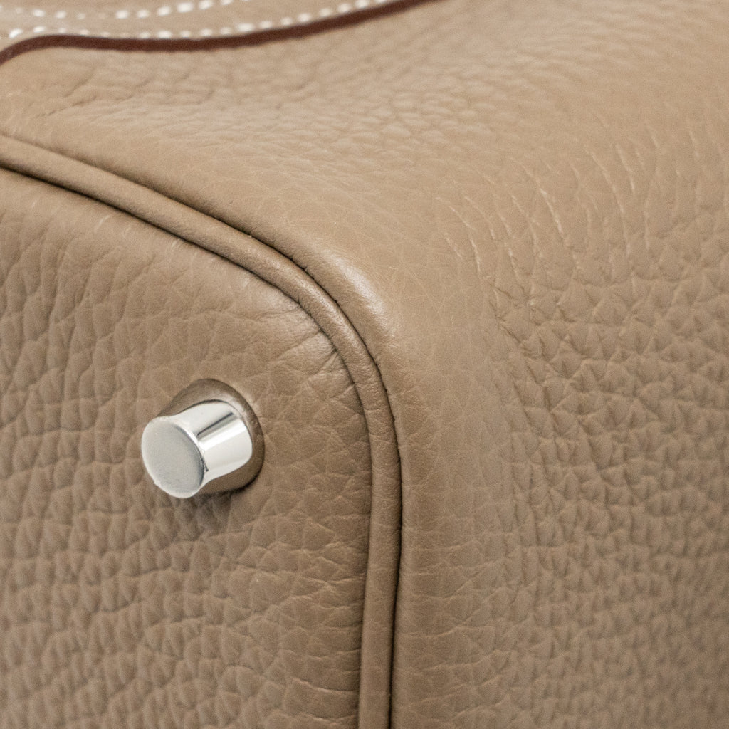 Hermes Picotin 18 Lock Bag Clemence etoupe SHW