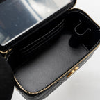 CHANEL COCO LOVE LONG VANITY WITH ADJUSTABLE CHAIN CAVIAR BLACK GHW (MICROCHIP)