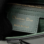 DIOR MEDIUM SADDLE BAG CALFSKIN DARK GREEN GHW