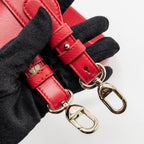 DIOR SMALL LADY DIOR LAMBSKIN RED LGHW