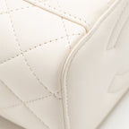 Chanel 22K Long Vanity with Coco Love Detailed Chain Lambskin White GHW（Microchip)