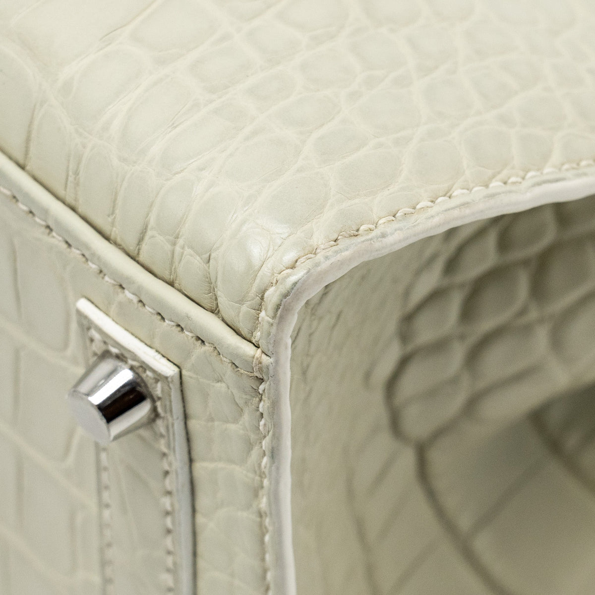 Hermes Birkin 20 Faubourg Snow Matt Alligator / Togo / Epsom/ Swift beton SHW