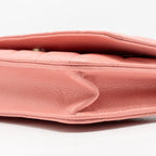 CHANEL CLASSIC WALLET ON CHAIN CAVIAR PINK LGHW (MICROCHIP)