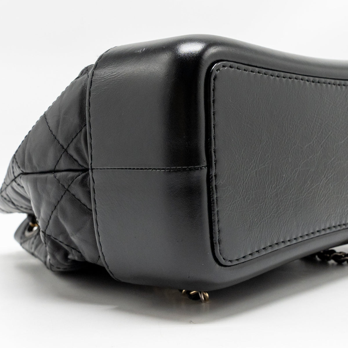 Chanel Gabrielle Backpack Aged Calfskin/Shiny Calfskin Black Multicolour HARDWARE